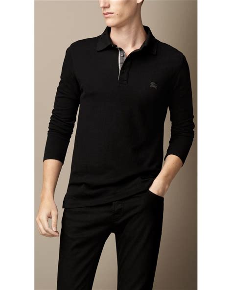 burberry long sleeve polo|burberry long sleeve polo men's.